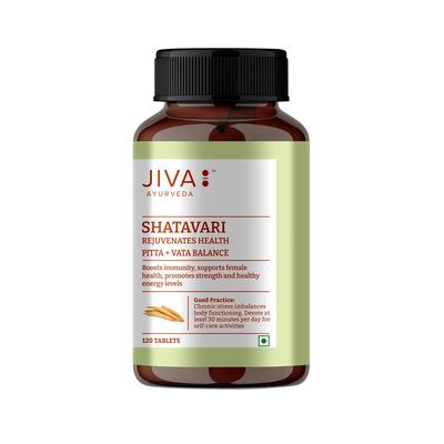 Jiva Shatavari Tabletki Opakowanie 500g 1 Naturalny Suplement Ajurwedyjski dla Zdrowia Kobiet i Równowagi Hormonalnej