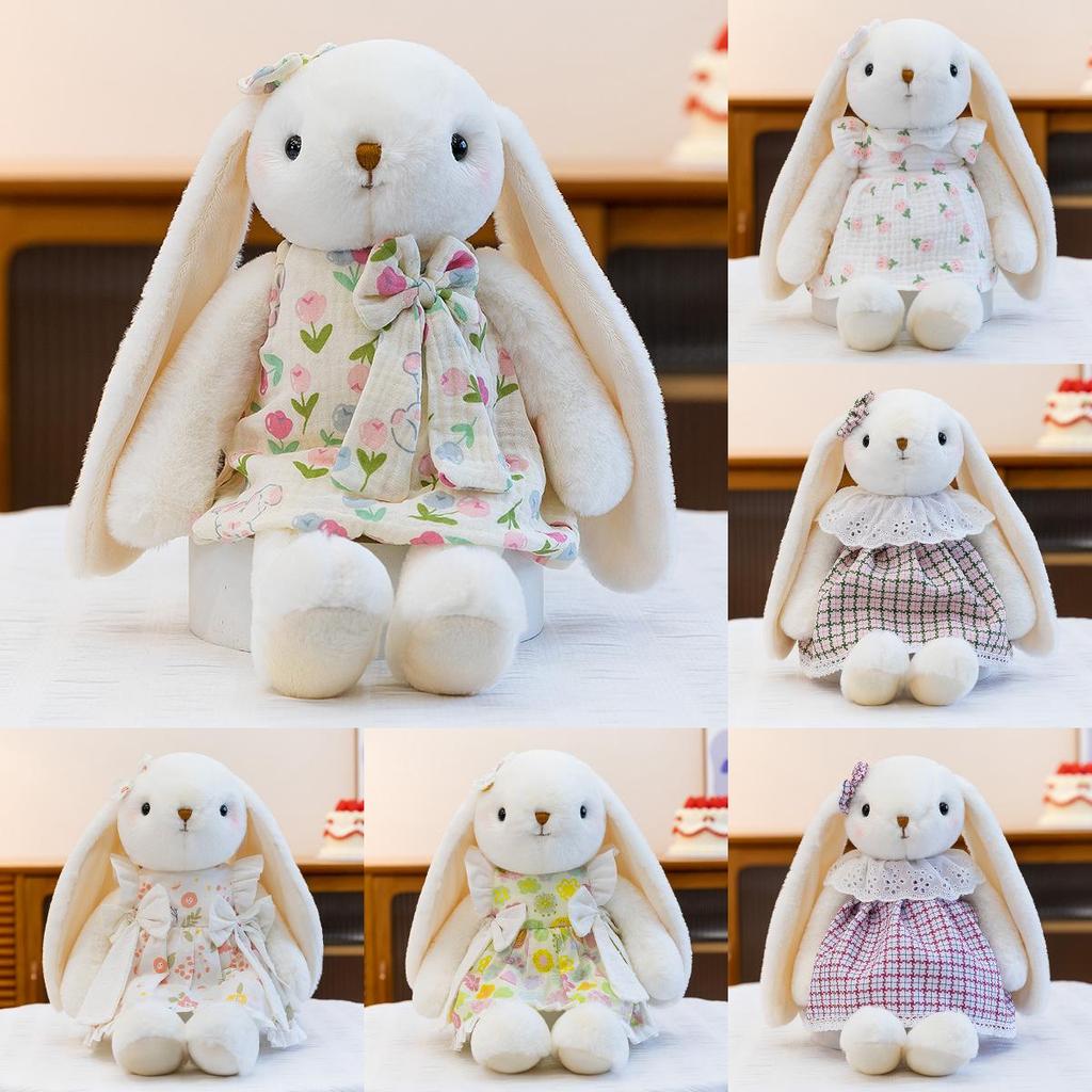 Plush Bunny Doll With Short Pile Fabric For Kids And Teens Gift