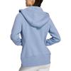 Li Ning Plain Fleece Lined Warm Zip Up Hoodie Long Sleeve Women hoodies Blue AWDSA94-4