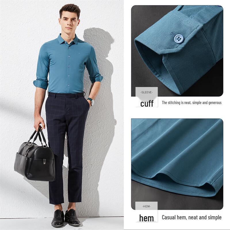 Shanshan Men's Silk Blend Long Sleeve Shirt