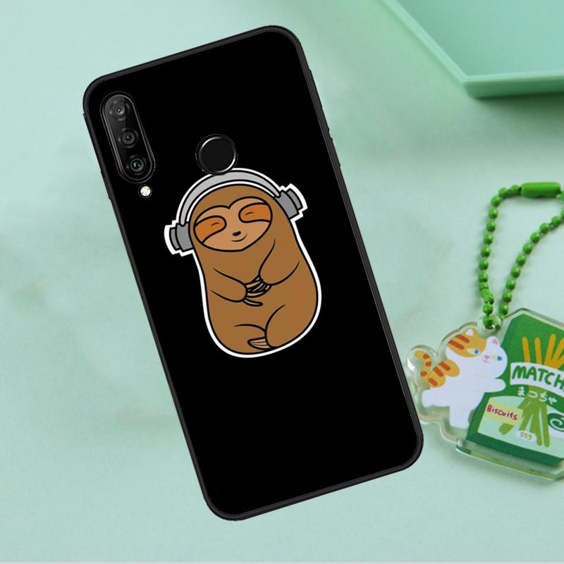 Kawaii Cute Sloth Face For Huawei Nova Y90 Y70 Y60 Y61 Y91 Y72 9 10 SE 12i 12s 11i 5T P60 Pro P20 P30 P40 Lite Case