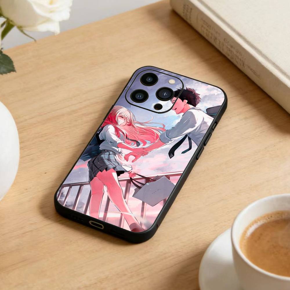 

R-Darling Марін Кітаґава Барвистий Сріблястий Чохол для Телефону Для iPhone17,16,15,14,13,12 Plus,Max М який Силіконовий Чорний Чохол iPhone16e