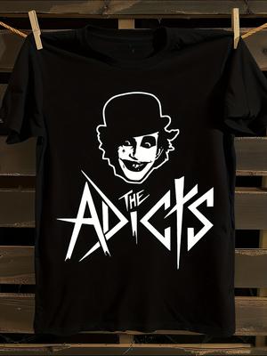 The Adicts Monkey Logo Band T-Shirt Mens Tshirt Womens Tshirts with Letters Print Short Sleeves T-Shirt Casual Street Tee Shirt Top
