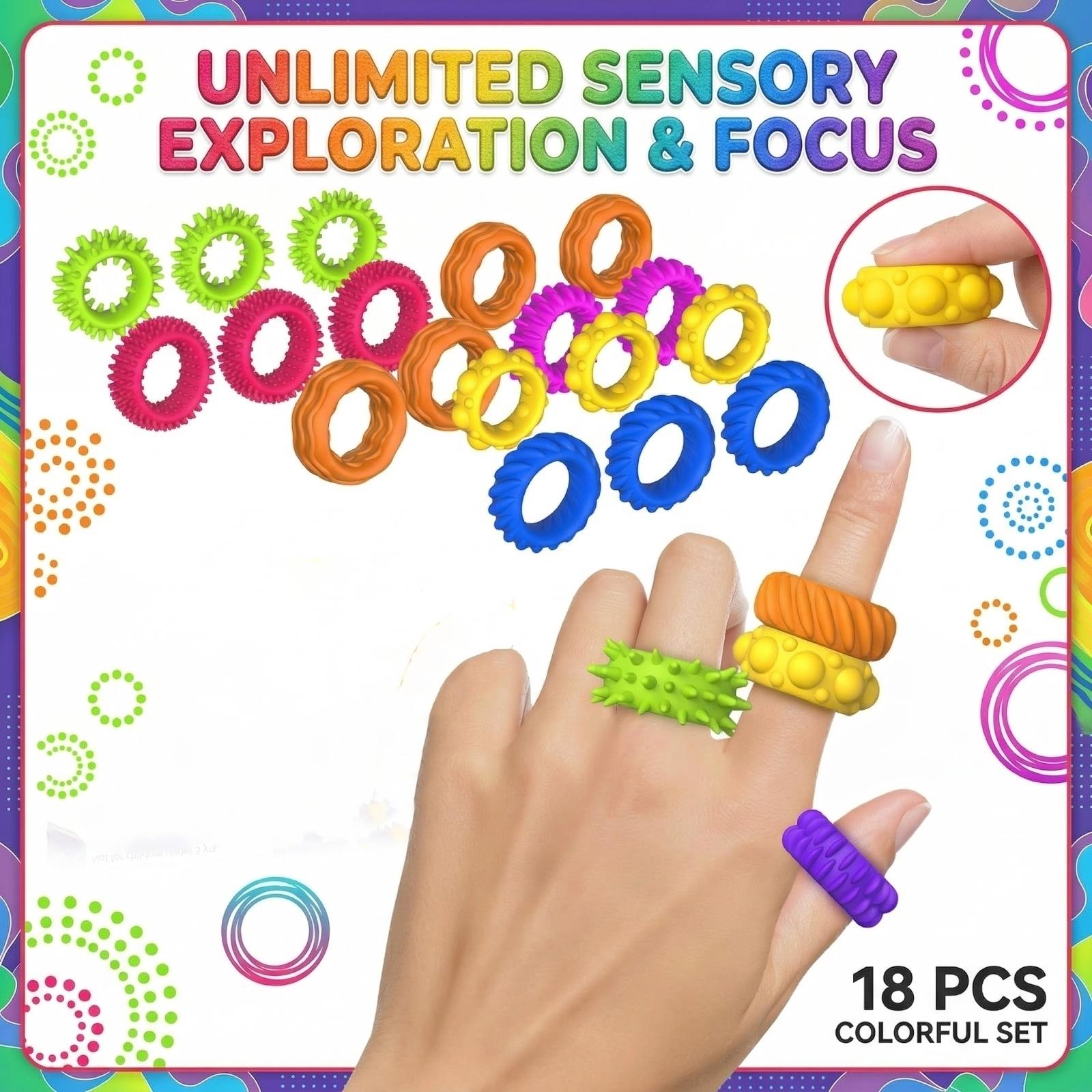 

Children s Silicone Sensory Ring Silicone Decompression Toy One Size