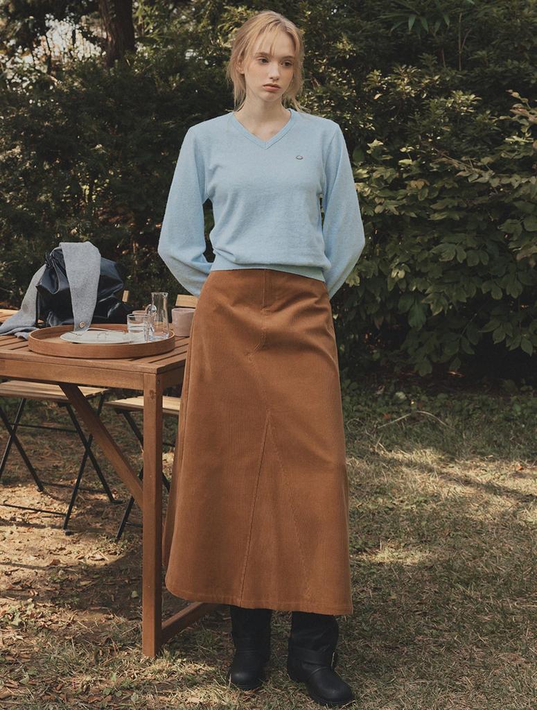 Teuwi Today Corduroy Maxi Long Skirt