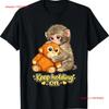 Punch Monkey With Teddy Bear Cuddling Keep Holding On Meme T Shirt Vintage Versatile