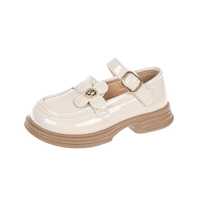 Girls small leather shoes 2025 spring and autumn new British style little girl single shoes children's black princess shoes loafers