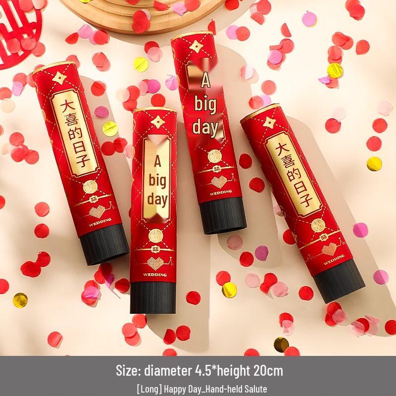 Wedding Celebration Confetti Poppers, 4-Pack