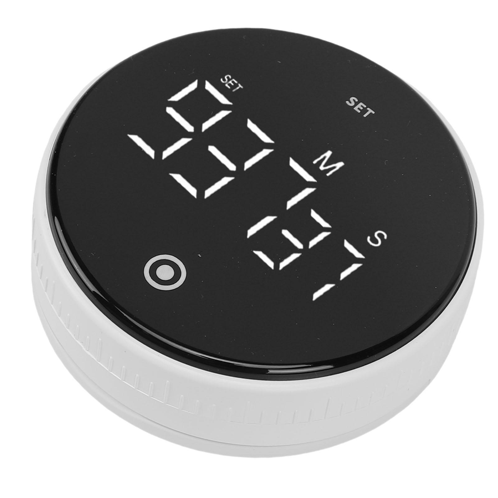 Магнитный кухонный таймер с обратным отсчетом 999 минут, поворотный, регулируемый, сенсорный экран, цифровой дисплей, бесшумный таймер для