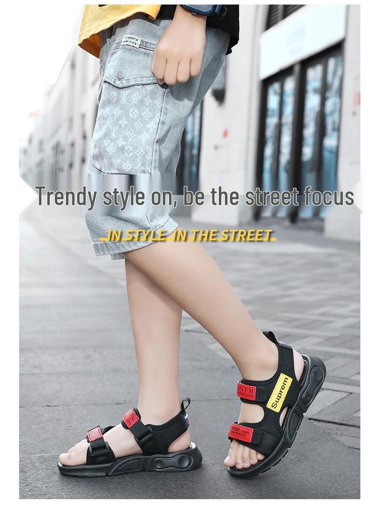 2025 Summer Boys' Quick-Dry Open-Toe Sandals for Elementary Students