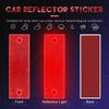 Swpeet 20Pcs Universal Red Plastic Rectangular Stick-On Car Reflector Sticker, Door Reflectors Interior Red Compatible Warning Plate Adhesive