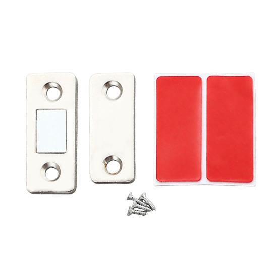 1 Set Ultra Thin Magnetic Door Catch Heavy Duty Stainless Steel Cabinet Door Magnet Adhesive Kitchen Closet Cupboard Drawer Magnetic Latch