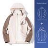 2024 A/W Women's 3-in-1 Windproof & Water-Repellent Thickened Warm Outdoor Two-Piece Jacket for Men