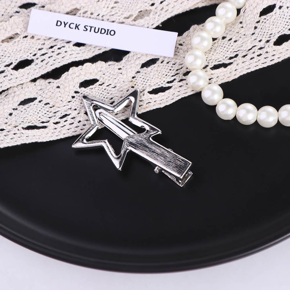 

Y2K Star Cross Hair Clips Cool Crystal Sliver Hairpins Bobby Pins Sweet Cute Metal Hair Accessories for Girls Women Gifts