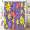 Colorful Butterfly Flower Shower Curtain Decorative Home Bathroom Accessories Set Waterproof Fabric Decoration (within 128 chara