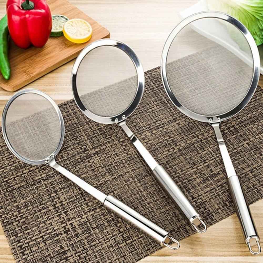 Cooking Stainless Steel Fine Mesh Practical Sifting Filter Spoon Strainer Oil Skimmer Colander