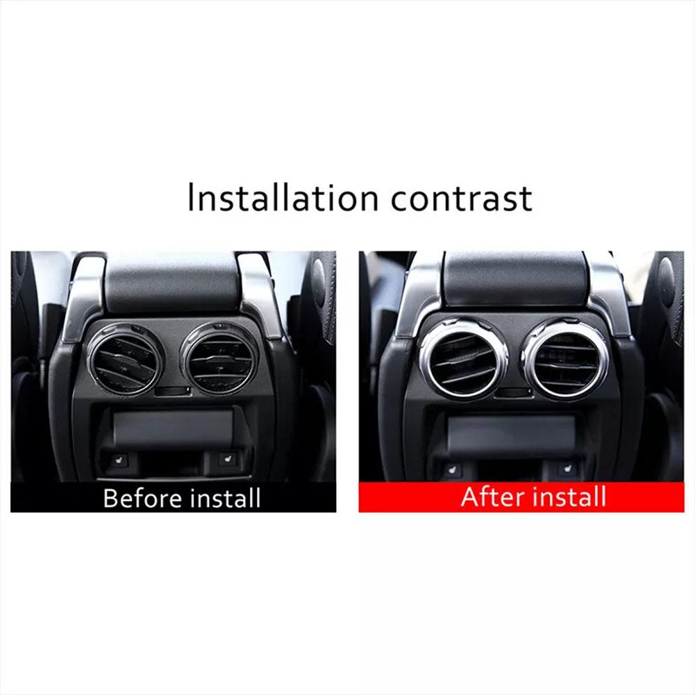 Car Rear AC Outlet Vent Ring Cover Trim Sticker For Land Rover For Discovery 4 For LR3 2009-2016 Car AC Vent Trim Ring
