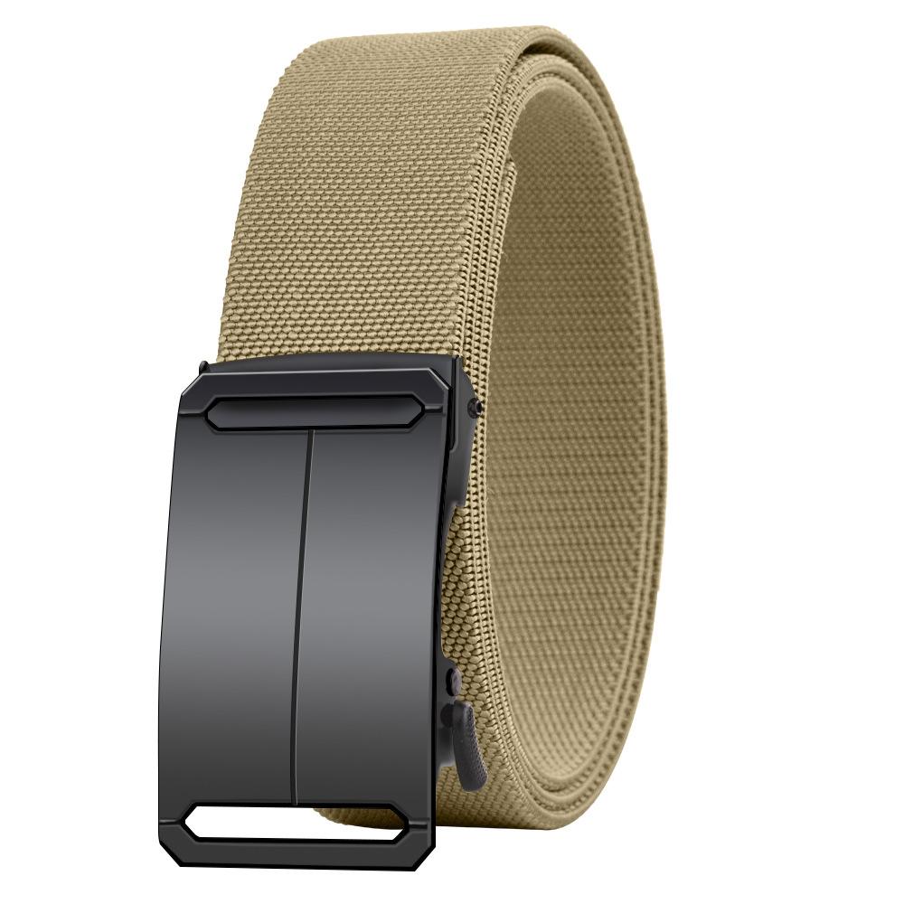 

Business Nylon Braided Belt Luxury Brand Design Weave Waist Band Metal Automatic Buckle Waistband хакі