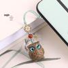 Green Sandalwood Owl Keychain Pendant for Men & Women