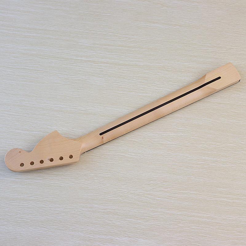 Linkshändiger 6-Saiten ST E-Gitarrenhals: Großer Kopf, 22 Bünde, Ahorn & Palisander, Mattes Finish, DIY-Modifikation