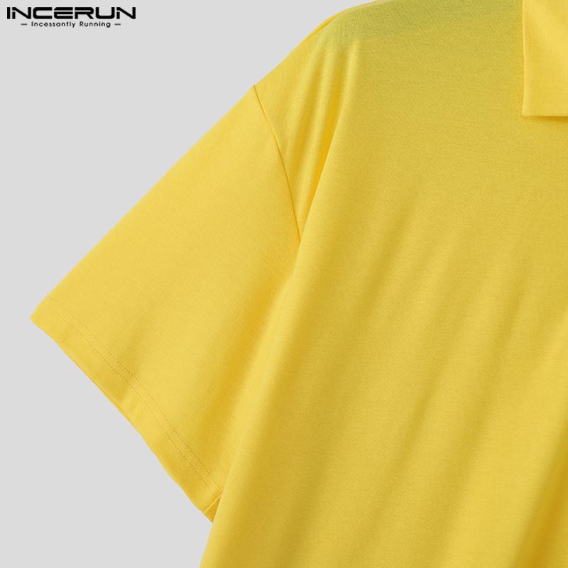 INCERUN 2PCS Men Summer Short Sleeve Tops Shorts Pants Casual Loose Outfits Sets