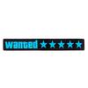 Windshield Electric Wanted 5 Star Car Window Sticker Auto Moto Safety Sign Decals Decoration LED Lights for Vehicle Sticker