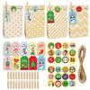Christmas Countdown Advent Calendar Gift Bags - 24 Set Holiday Candy Packaging
