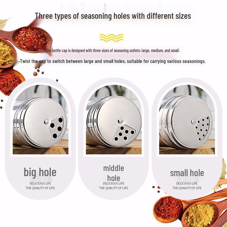 Seasoning Powder Shaker: Barbecue, Pepper, Sugar, Cocoa, Matcha