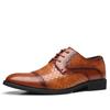 Weaving Formal Shoes For Men Brown Leather Men's Shoes Fashion Stitching Elegant Mans Autumn Footwear Male Wedding Shoes