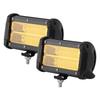 144W LED Arbetsbelysning 48 st Chip Dubbel Rad med Monteringsdetalj 6000K IP68 Vattentät Universal Gult Ljus