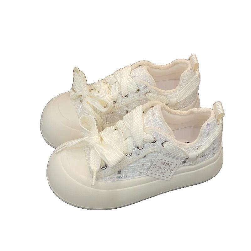 Milk Huhu thick soles 22 spring new Korean sports and leisure board shoes ugly cute big head bread shoes