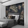 Nowoczesna tapeta 3d rośliny tropikalne metalowe liście abstrakcyjny fresk salon sofa sypialnia mural wystrój domu