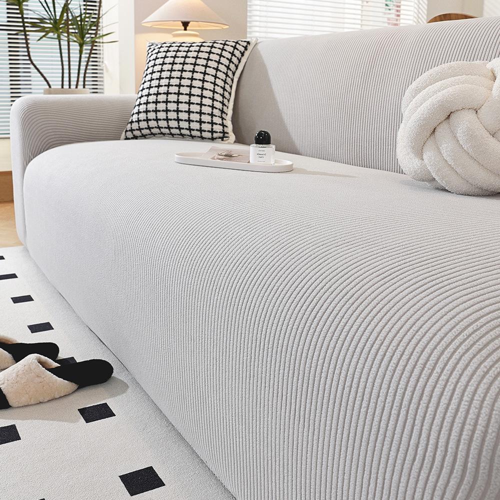 Anti Slip and Simple Style Polar Fleece Sofa Cover New Autumn and Winter Elastic All Season All Inclusive Sofa Cover