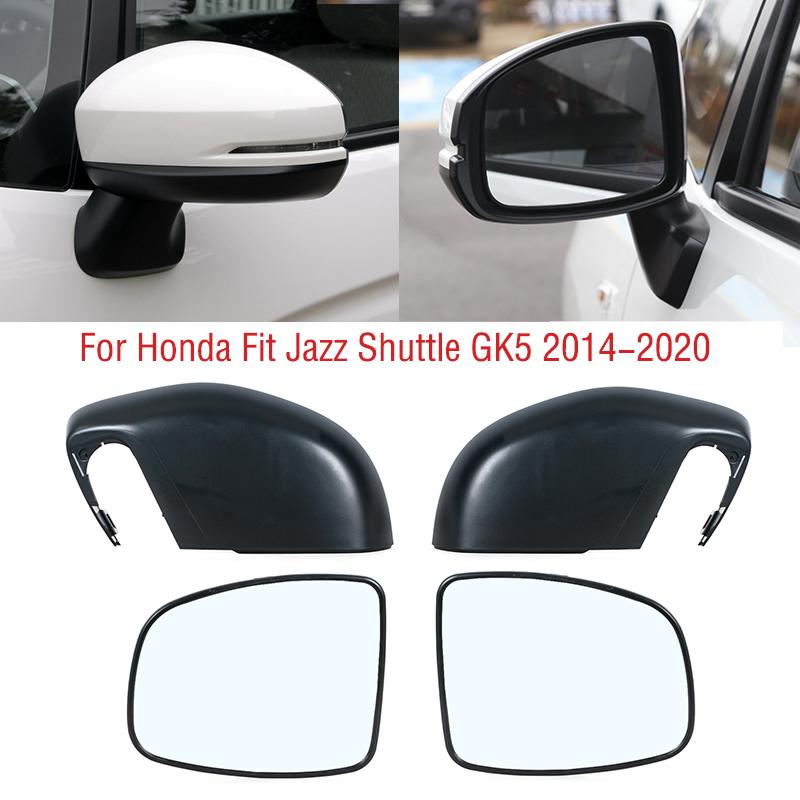 Car Side Mirror Lower Bottom Base Cover Cap Rearview Mirror Lens Glass With Heated For Honda Fit Jazz Shuttle GK5 2014-