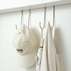 201 Stainless Steel Hook Free Punching Double S-Shape Hook Kitchen Bathroom Cabinet Door Back Type Coat Towel Storage Hanger