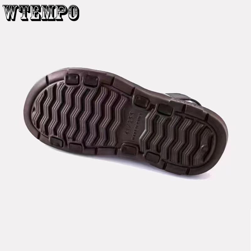 WTEMPO Mens Summer Sandals Thick Bottom Soft Bottom Casual Slides Slip Resistant Indoor Slipper Fashion Hiking Shoes Seaside Outdoor Beach Shoes