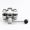 Valvola a Farfalla T-Type Filettata in Acciaio Inox 304, Manuale, Grado Sanitario, Filetto Esterno, Set Completo