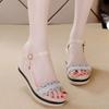 Sandals For Women Woman Shoes Wedges Heel Daily Korea Or On Sale Offer Wholesale Bulk Comfort Asian Size Footwear Anti Slip Hot