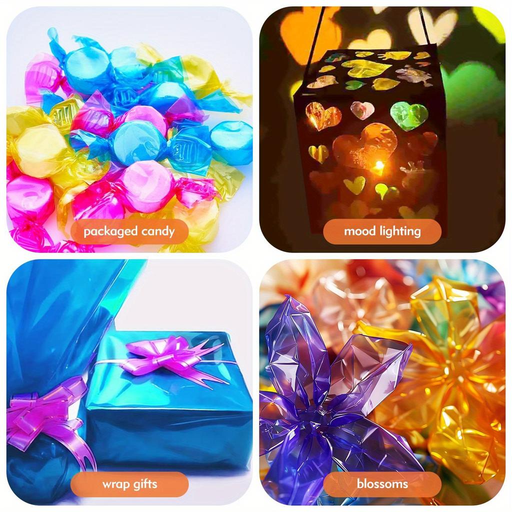 200 buc Celofan Colorat Transparent Ambalaj Cadou DIY Arte și Meșteșuguri Cadou Ambalaj Bomboane