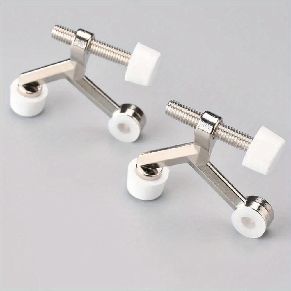 2Pcs Hinge Pin Door Stop Adjustable Hidden K-Type Thick Door Stop with Rubber Buffer Damper Door