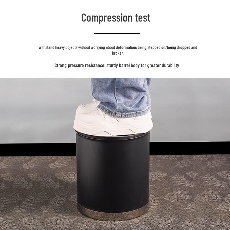Lidless Round Flame Retardant Double-Layer Trash Bin