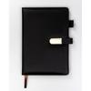 Gift Set: Black, Elegant A5 Lined Notebook and Pen with Black Ink - Peterson