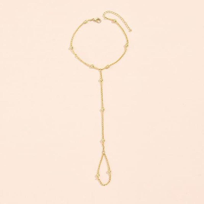 Fashionable Niche-style Women s Golden Finger Chain Golden 1
