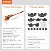 Pipe Tube Bender, 3/8" to 1" OD Manual Pipe Tube Bender with 7 Bending Dies, 180° Copper Aluminum Pipes Bending Tools for HVAC Air Conditioning