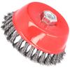 2Pcs Twist Wire Brush Wheel Knotted Grinder Cup Grinding Rust Paint Removal Tool M14 Thread 5in