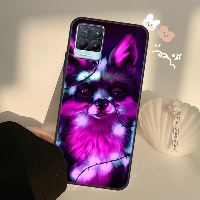 Cute Cartoon Animal Fox Case For Realme C71 C63 C61 C55 C51 C53 C25 C65 C67 C75 11 12 13 14 15 Pro Plus GT6 GT7 Pro