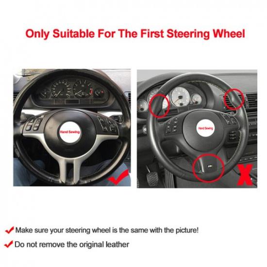 DIY Car Steering Wheel Cover For BMW E46 318i 325i 330ci E39 X5 E53 Z3 E36/7/8