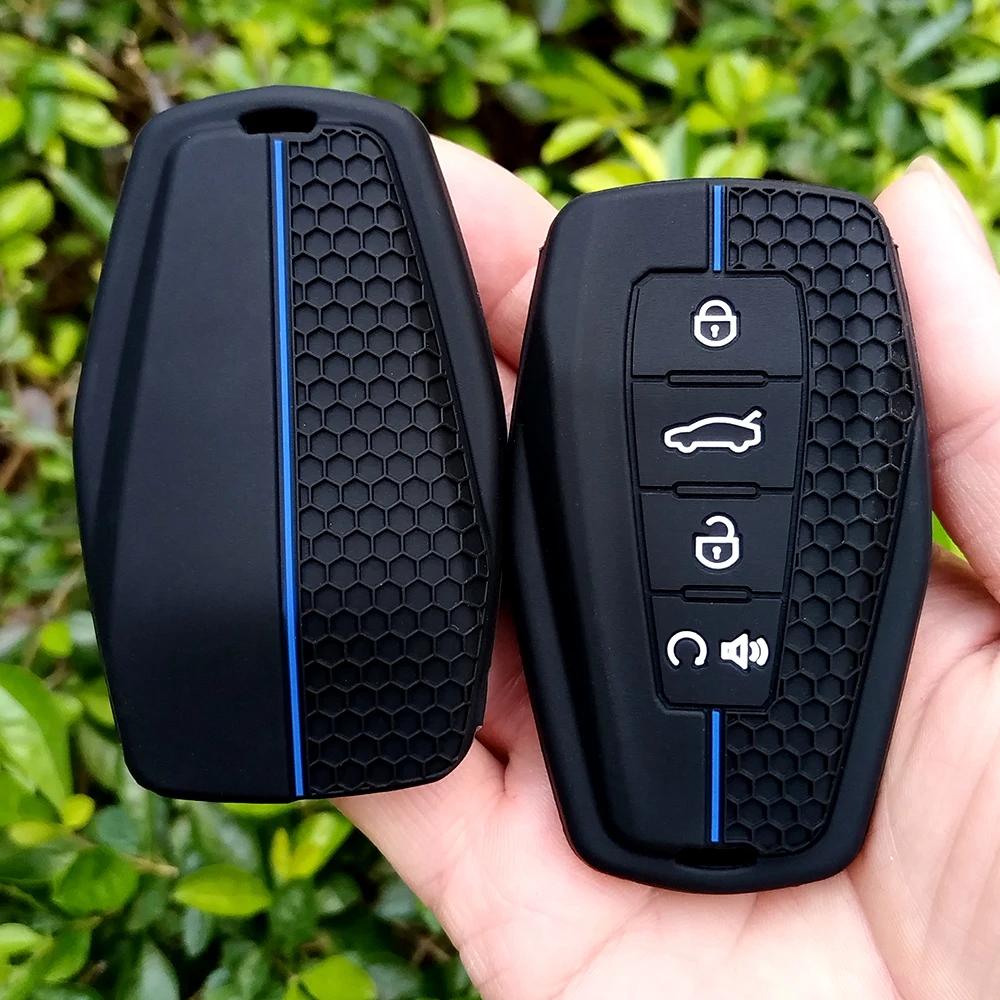 For Geely New Silicone Car Key Cover Case For Geely Coolray X6 Emgrand Global Hawk Gx7 Remote Car Accessories Shell Holder Set