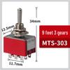 MTS-102/103 Rocker Switch: 3/6 Pins, 2/3 Positions, Single/Double Pole Toggle Switch