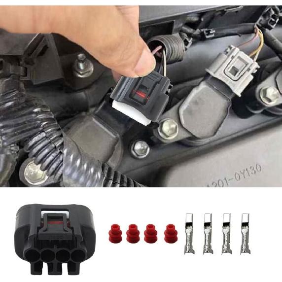 4 Pack 90980-11885 Ignition Coil Plug Connector For Toyota Camry 2002-2008